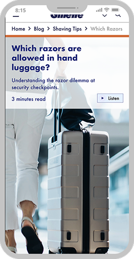 Gillette PDP mobile mockup